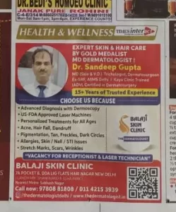 Dr Sandeep Gupta Delhi times The Dermatologist